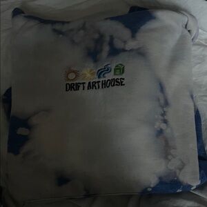 Drift Art House Blue and White Tie-Dye Hoodie